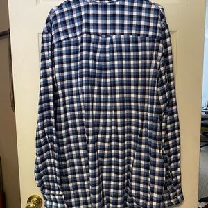Blue flannel plaid button down